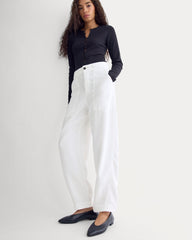 Patch Pocket Ballon Pant in Buttersoft | White