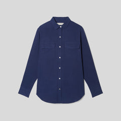 The Washable Silk Relaxed Shirt | Ocean Cavern