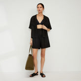 The Linen Workwear Shirt | Black