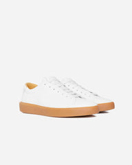 The ReLeather® Tennis Shoe | White / Gum Sole