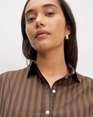 The Must-Have Shirt in Silky Cotton | Cocoa / Black
