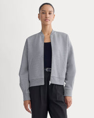 Luxe Fleece Bomber Jacket | Vintage Heather Grey