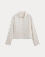 Textured Mini Collar Shirt | Bone