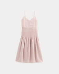 The Pleated Slip Dress in Butterlite | Soft Rose