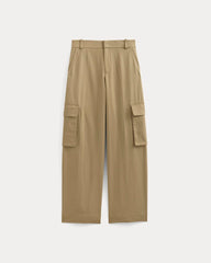Wide-Leg Cargo Trouser in Buttersmooth | Ash Brown