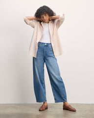 The Must-Have Shirt in Silky Cotton | Bone / Blush Pink