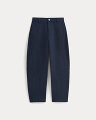 Twisted Seam Barrel Pant | Navy