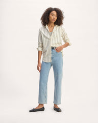 The Must-Have Shirt in Silky Cotton | Bone / Black