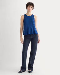 Sleeveless Peplum Top | Estate Blue