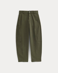 Twisted Seam Barrel Pant | Olive Night