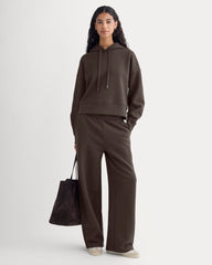 Cropped Luxe Fleece Hoodie | Dark Chocolate