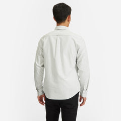 The Standard Fit Japanese Oxford Shirt | Uniform | White / Black Stripe | Tall