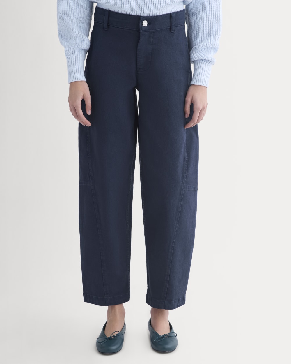 Twisted Seam Barrel Pant | Navy