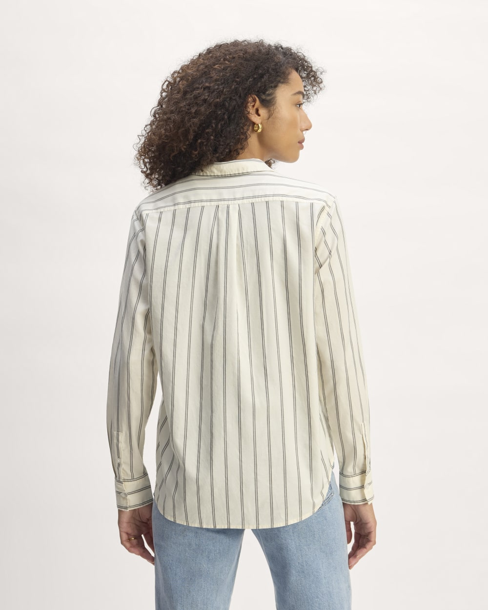The Must-Have Shirt in Silky Cotton | Bone / Black