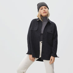 The Organic Cotton Chunky Beanie | Heathered Charcoal