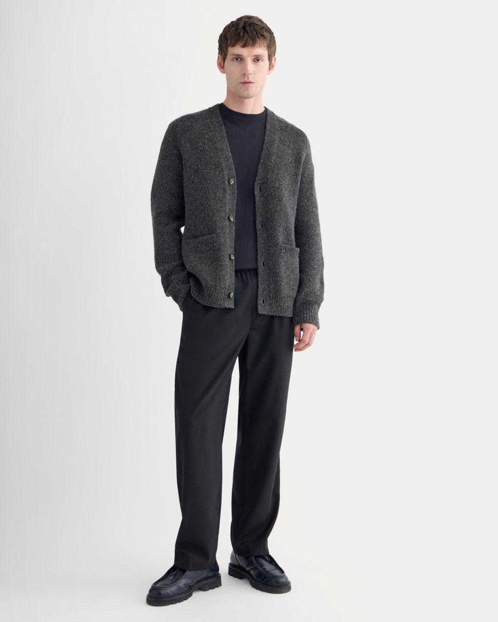 The Cloud Relaxed Cardigan | Heathered Soot