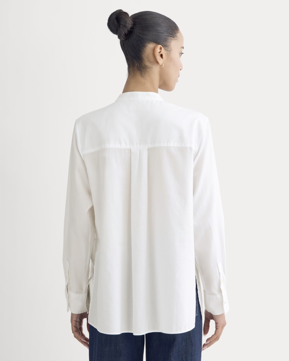 The Pleated Shirt in Silky Cotton | White