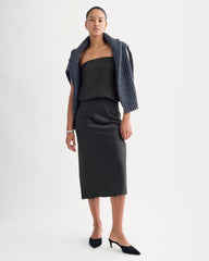 Thin Strap Cami in Silk Charmeuse | Black
