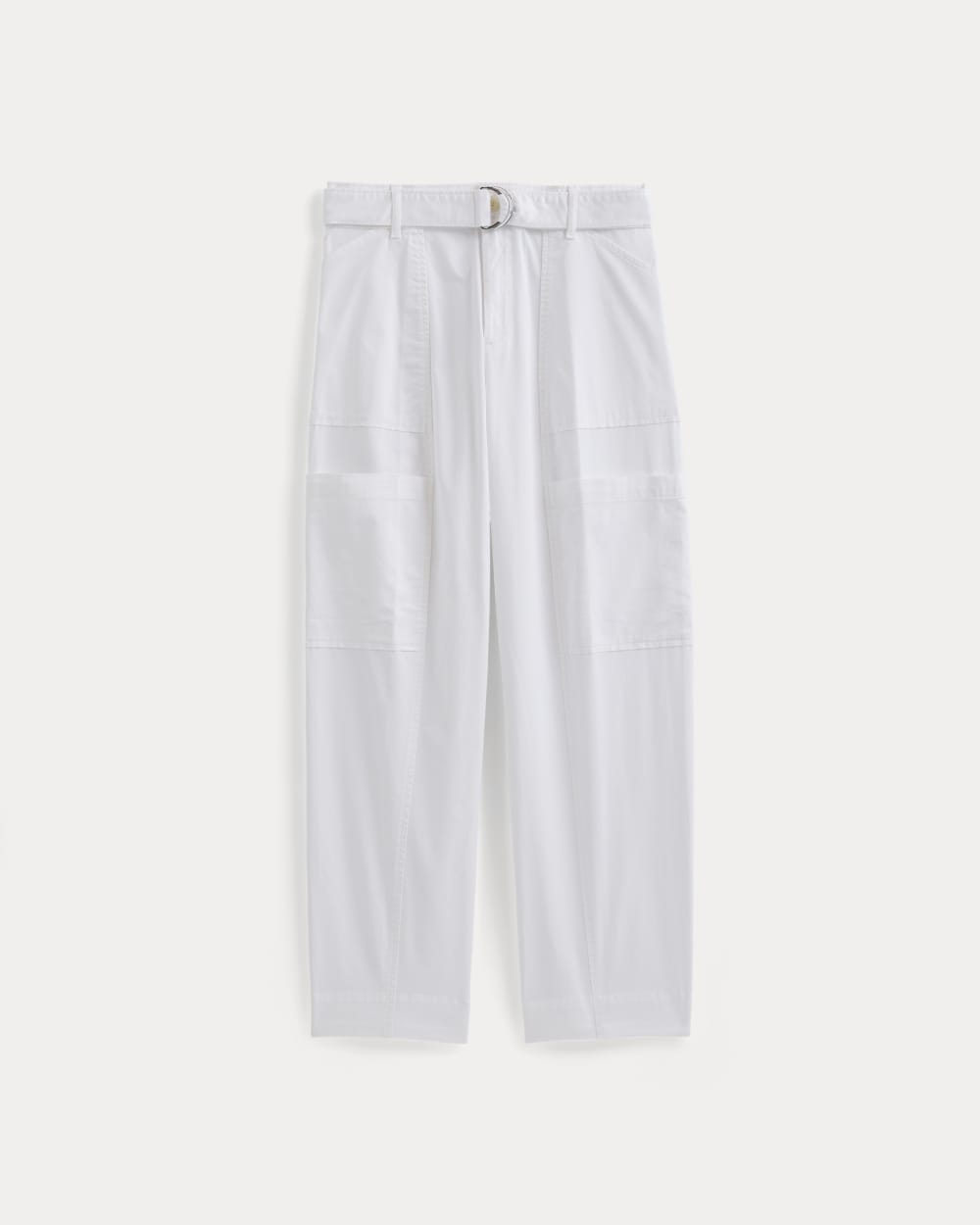 Utility Straight-Leg Cargo Pant | White