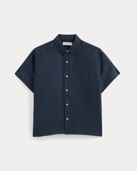 The Boxy Shirt in Linen | Navy