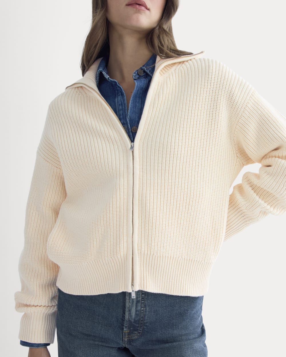 The Full-Zip Sweater in Everyday Cotton | Canvas