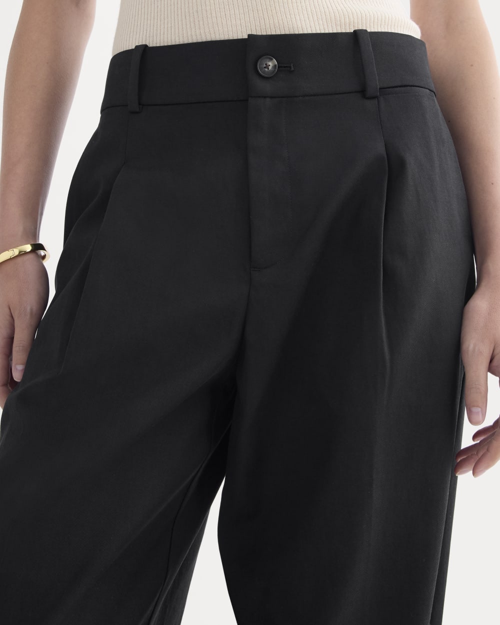 Wide-Leg Trouser in Buttersmooth | Black | 32 Inseam