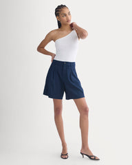 Tailored A-Line Short | Navy