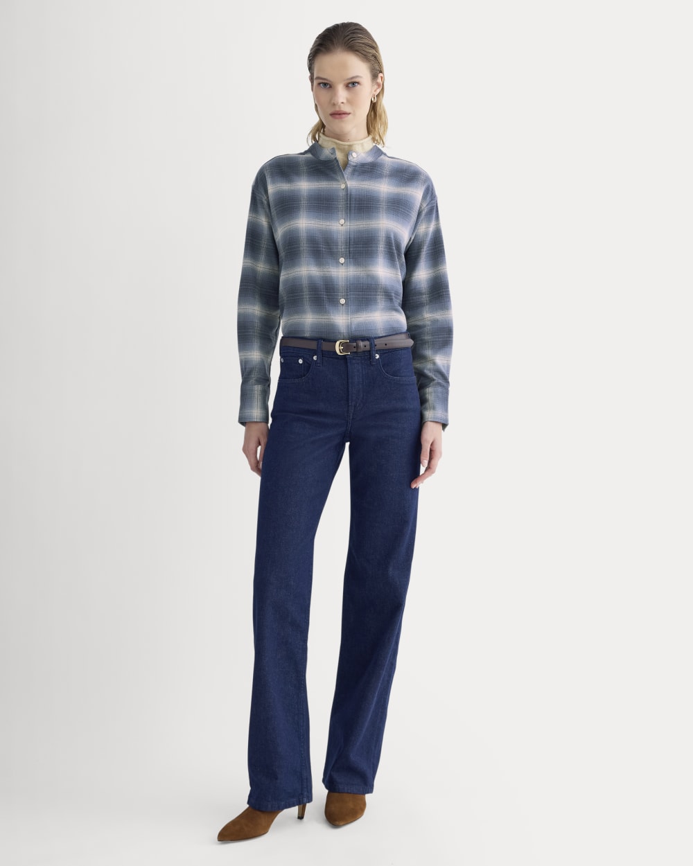 Flannel Shirt | Blue Ombre Plaid