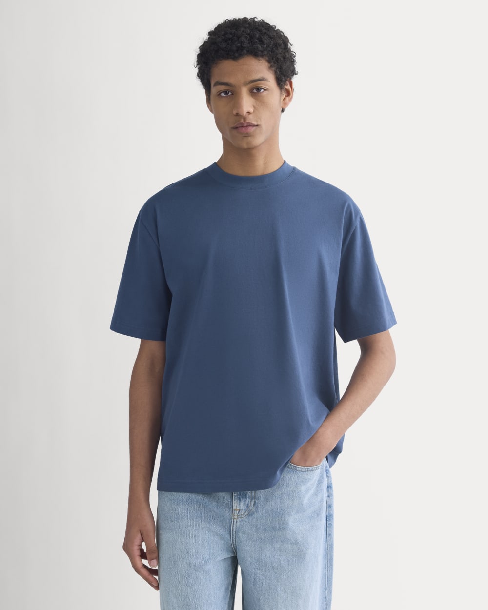 Archive Cotton Relaxed-Fit Crew | Midnight Navy
