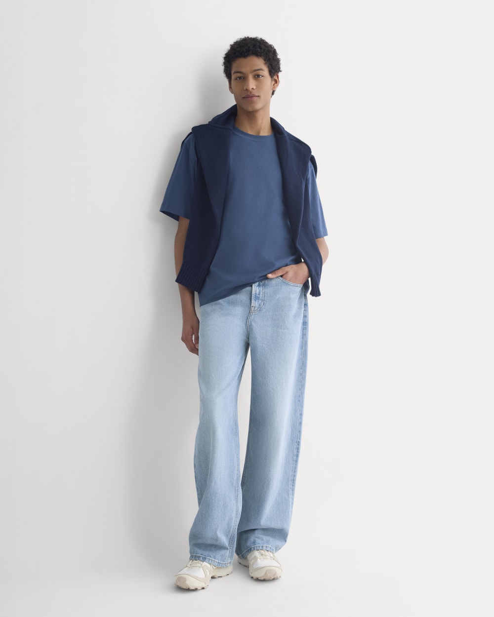 Archive Cotton Relaxed-Fit Crew | Midnight Navy