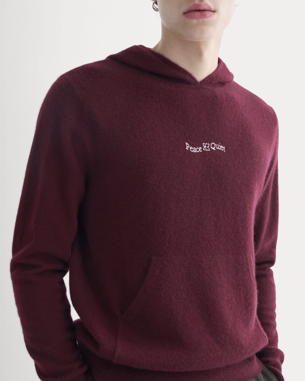 Everlane x Peace & Quiet Cashmere Hoodie | Wine