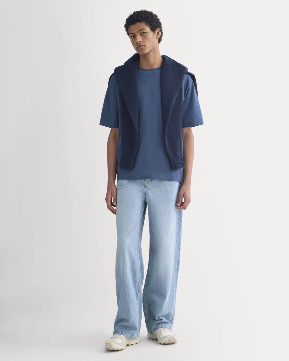 Archive Cotton Relaxed-Fit Crew | Midnight Navy