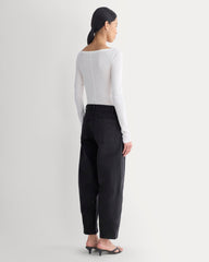 Twisted Seam Barrel Pant | Black