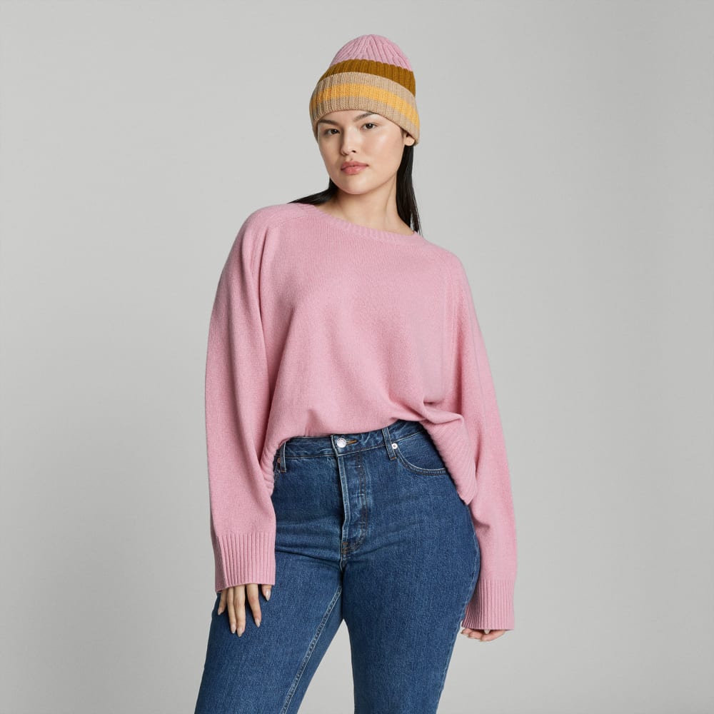 The Cashmere Beanie | Tapenade Multi Stripe