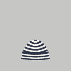 The Cashmere Beanie | Bright Navy / Bone