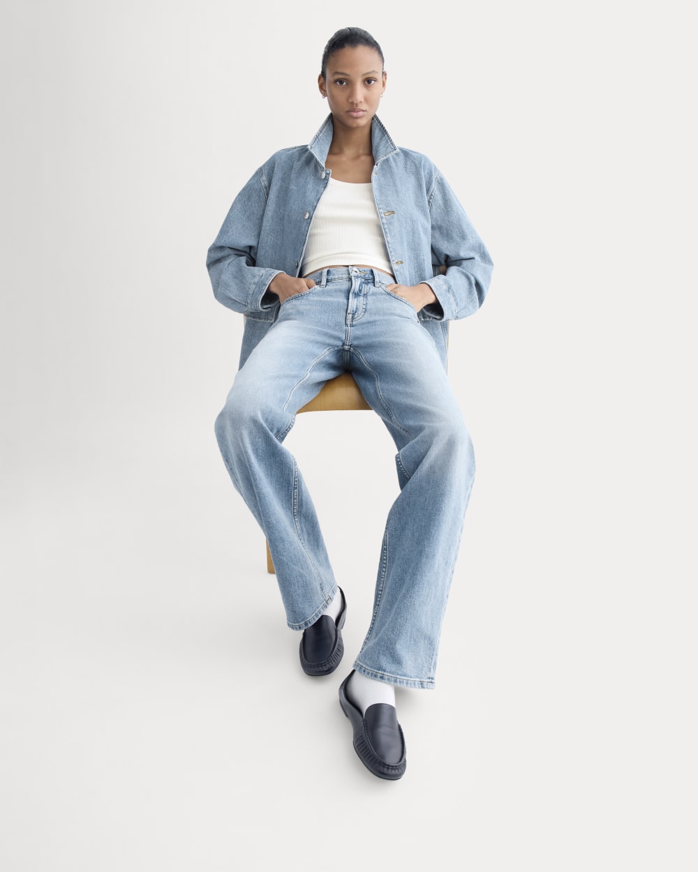 The Column Jean | Vintage Light Indigo | 31 Inseam