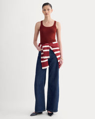 The Light Ribbed Cami in Ultrasoft Merino | Merlot