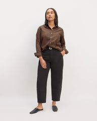 The Must-Have Shirt in Silky Cotton | Cocoa / Black