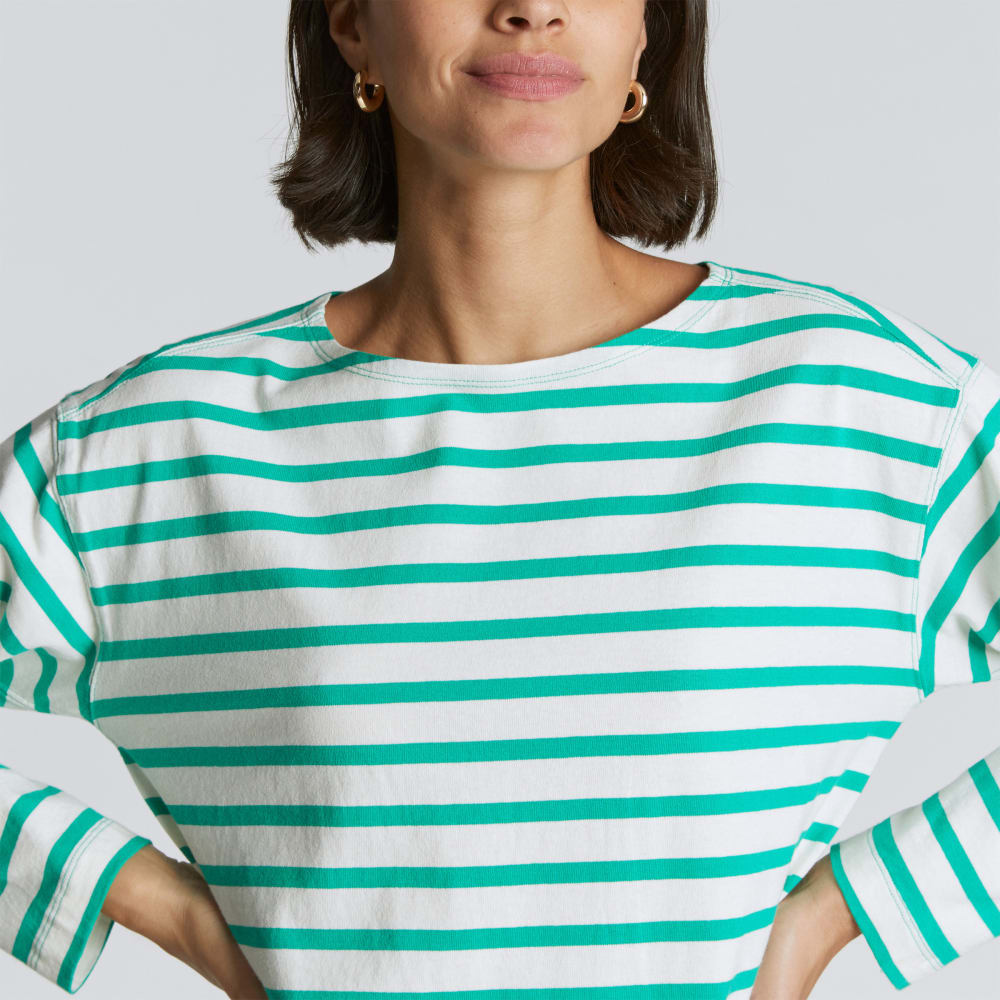 The Mariner Tee | Bright Jade / Canvas Tan