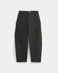 Double-Stitch Barrel Pant | Black