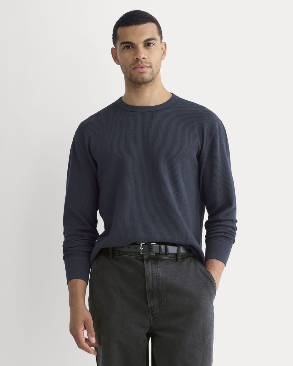 Thermal Crew in Cozy Waffle | Navy