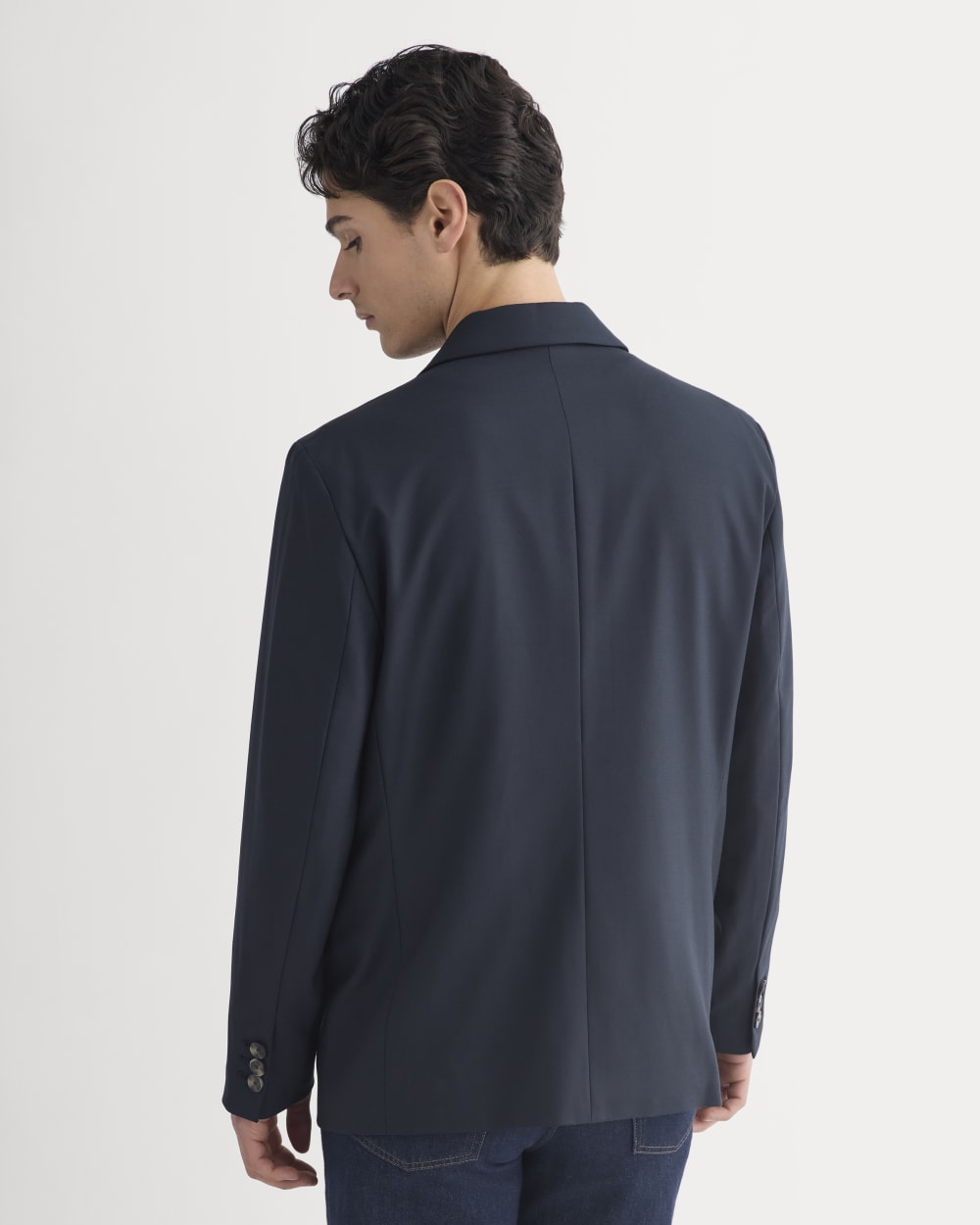 Tropical Wool Blazer | Dark Navy