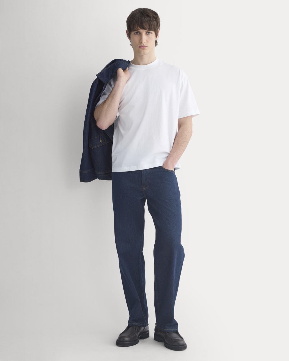 Archive Cotton Relaxed-Fit Crew | White