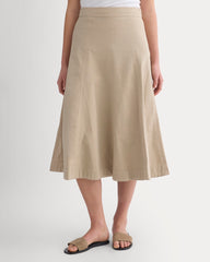 Seamed Midi Skirt | Trench Coat Khaki