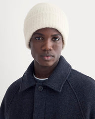 Plush Alpaca Beanie | Bone