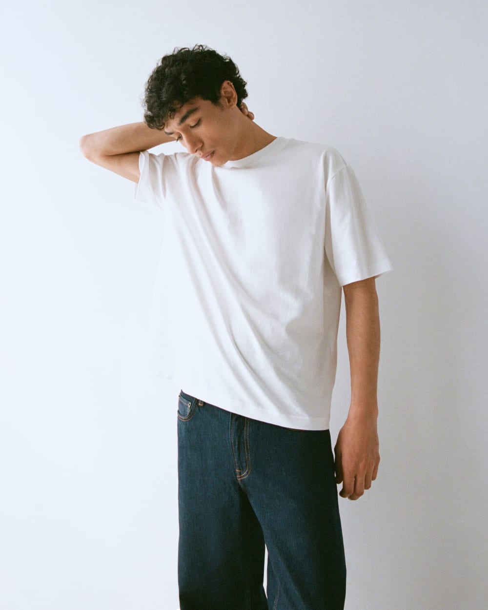 Archive Cotton Relaxed-Fit Crew | White
