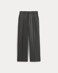 Ponte Wide-Leg Trouser | Heathered Soot