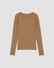 The Luxe Rib Long-Sleeve Crew | Coffee Bean