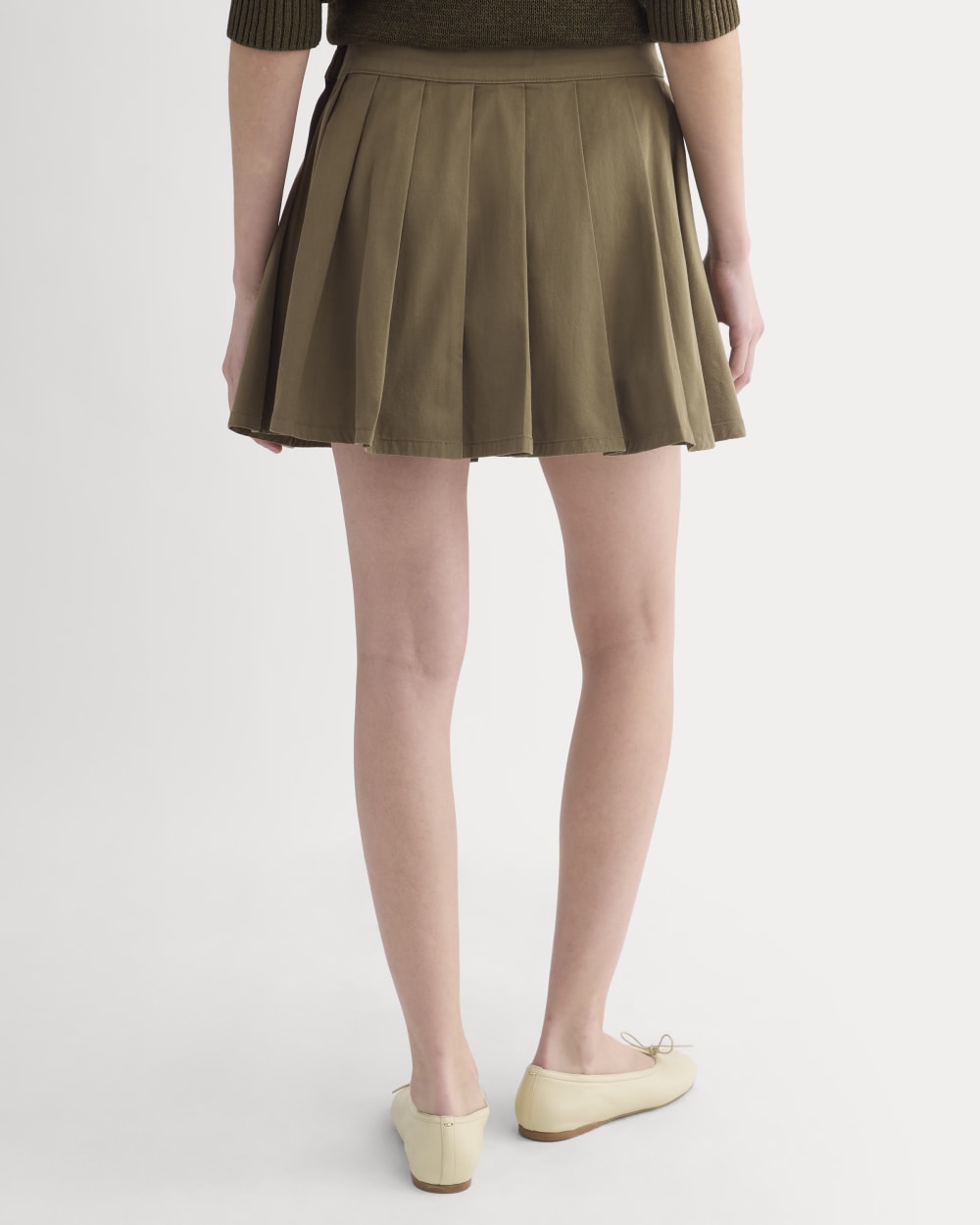 Utility Pleated Mini Skirt | Olive