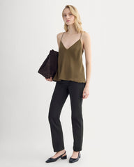The Tie Back Cami in Washable Silk | Beech